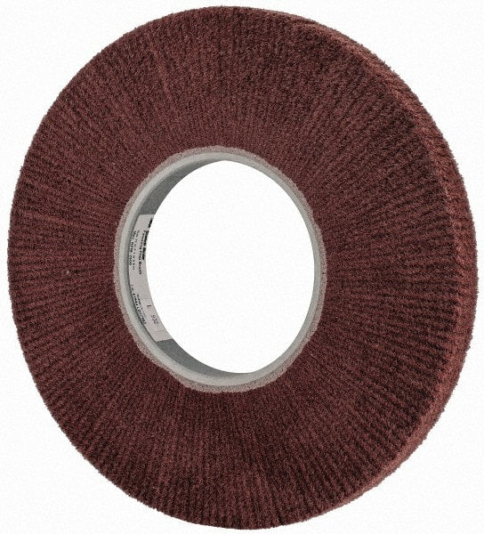 3M - 12" Diam Aluminum Oxide Finishing Flap Wheel - 5" Hole, 1" Wide, Density 5, Nonwoven, Fine Grade, 2,500 Max RPM - Exact Tooling