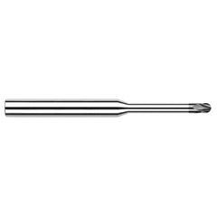 ‎1/8″ Dia. × 1/8″ Shank × 3/16″ DOC × 2-1/2″ OAL, CVD Diamond, Stub , 4 Flute, Ballnose End Mill - Exact Tooling