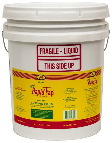 Relton - Rapid Tap, 5 Gal Pail Cutting Fluid - Semisynthetic, For Tapping - Exact Tooling