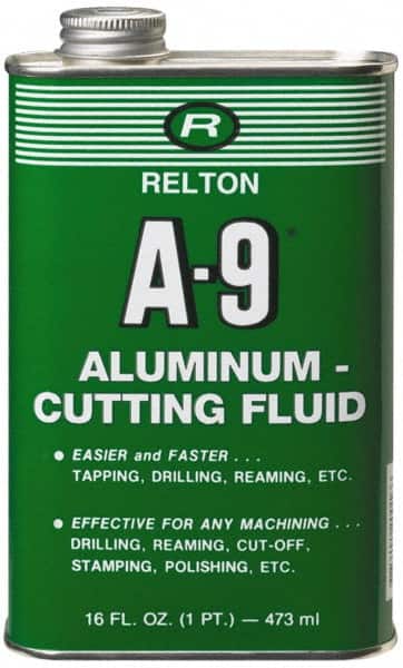 Relton - A-9, 1 Pt Bottle Cutting Fluid - Semisynthetic, For Broaching, Drilling, Milling, Reaming, Sawing, Tapping, Threading - Exact Tooling