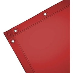 Wilson Industries - 6' High x 6' Wide x 14mm Thick Vinyl Welding Curtain - Orange, Grommet - Exact Tooling