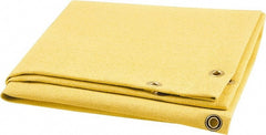 Steiner - 6' High x 6' Wide x 0.051" Thick Acrylic Coated Fiberglass Welding Blanket - Gold, Grommet - Exact Tooling