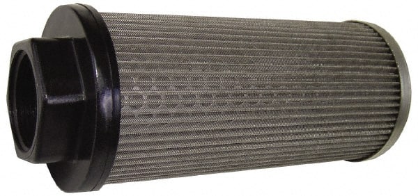 Flow Ezy Filters - 100 Mesh, 284 LPM, 75 GPM, 5.2" Diam, Female Suction Strainer without Bypass - 2-1/2 Port NPT, 12-1/2" Long - Exact Tooling