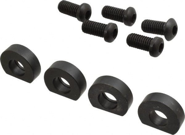 Mitee-Bite - 5/16" Mild Steel Hex, 1/2-13 Stud Thread, Symmetrical Hex Clamp - 29/64" Hex Height, 4,000 Lb Holding Force, Mild Steel Stud, 29/32" Long Thread, 65 Ft/Lb Torque, 4 Clamps - Exact Tooling