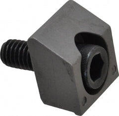 Mitee-Bite - 3/8-16 Screw Thread, 1" Wide x 1/4" High, Smooth Steel Standard Style Screw Mount Toe Clamp - 6,000 Lb Holding Force, 360" Lb Torque, 30 Lb Ft Torque, 23/32" Long Extension, 0.05" Throw, 4 Clamps in Package - Exact Tooling