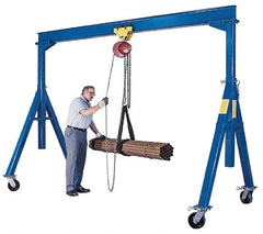 Vestil - 8,000 Lb Load Capacity, Steel Gantry Crane - 20' Span - Exact Tooling
