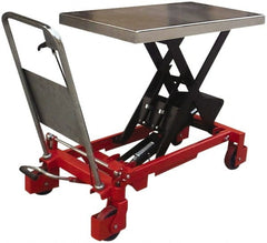 Vestil - 1,750 Lb Capacity Hydraulic Scissor Elevating Cart - 17" Lift Height, 39-1/2" Platform Length x 20" Platform Width - Exact Tooling