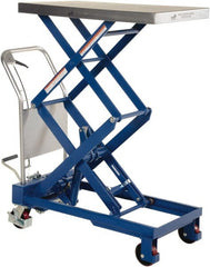 Vestil - 2,000 Lb Capacity Hydraulic Scissor Elevating Cart - 15" Lift Height, 40" Platform Length x 20" Platform Width - Exact Tooling