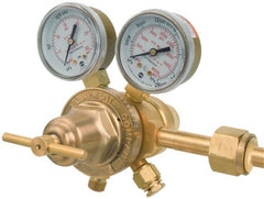 Victor - 320 CGA Inlet Connection, Female Fitting, 40 Max psi, Carbon Dioxide Welding Regulator - Right Hand Rotation - Exact Tooling