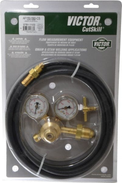 Victor - 8 to 25 SCFH SCFM Flow Range, 580 CGA Inlet Connection, Argon/Carbon Dioxide Welding Regulator - Exact Tooling