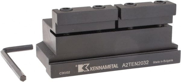 Kennametal - Tool Block Style A2TEN, 32mm Blade Height, 110mm OAL, 50mm OAH, Indexable Cutoff Blade Tool Block - 1-1/4" Shank Height, 1-1/4" Shank Width, Reversible, Series A2 Cut-Off - Exact Tooling