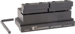 Kennametal - Tool Block Style A2TEN, 32mm Blade Height, 110mm OAL, 50mm OAH, Indexable Cutoff Blade Tool Block - 1-1/4" Shank Height, 1-1/4" Shank Width, Reversible, Series A2 Cut-Off - Exact Tooling