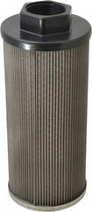 Flow Ezy Filters - 100 Mesh, 189 LPM, 50 GPM, 4.2" Diam, Female Suction Strainer without Bypass - 1-1/2 Port NPT, 9.8" Long - Exact Tooling