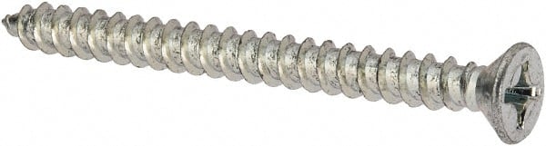Value Collection - #12 Flat Head Phillips Sheet Metal Screw - Steel, 2-1/2" OAL, Grade 2 - Exact Tooling