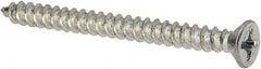 Value Collection - #12 Flat Head Phillips Sheet Metal Screw - Steel, 2-1/2" OAL, Grade 2 - Exact Tooling