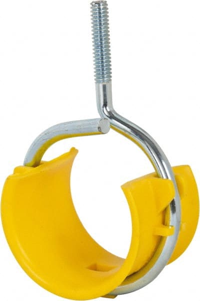 Cooper B-Line - 2" Pipe, Steel Bridle Ring with Saddle - Silver, Zinc Plated, 50 Lb Capacity - Exact Tooling