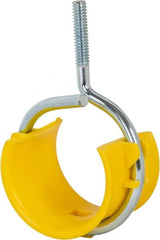 Cooper B-Line - 2" Pipe, Steel Bridle Ring with Saddle - Silver, Zinc Plated, 50 Lb Capacity - Exact Tooling