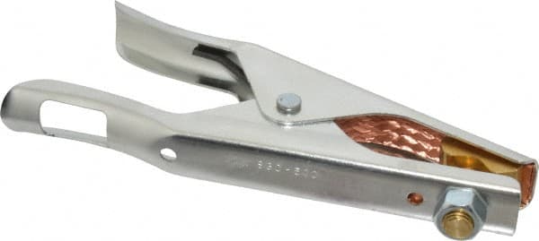 Tweco - 2 Inch Jaw Opening, 1-3/4 Inch Jaw Depth, 500 Amp Rating, Steel Welding Ground Clamp - 10 Inch Long - Exact Tooling