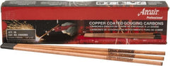 Victor - 12" Long, 1/4" Diam, Copper Arc Welding Electrode - DC Copperclad Pointed Electrodes - Exact Tooling