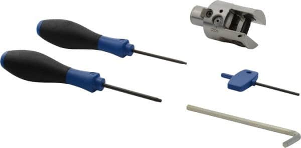 Seco - 43mm Body Diam, Manual Twin Cutter Boring Head - 50mm to 65mm Bore Diam - Exact Tooling