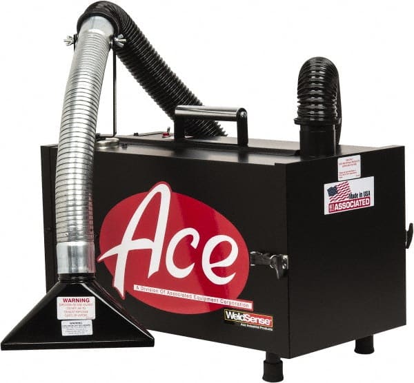 ACE - 226 CFM, 99.7% Efficiency at Full Load, Suitcase Size Air Cleaner - Dual, 120 VAC, 14 Amps HP, 120 Input Voltage, Portable - Exact Tooling