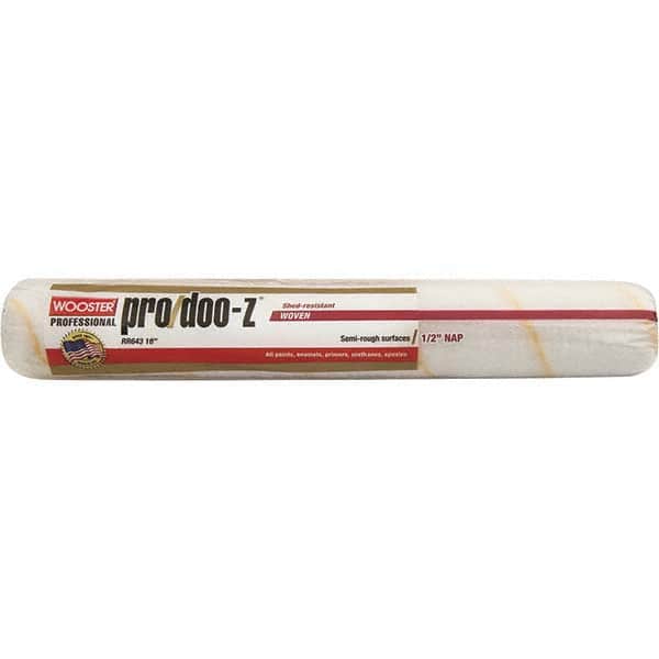 Wooster Brush - 1/2" Nap, 18" Wide Paint Roller - Semi-Rough Texture, Woven - Exact Tooling