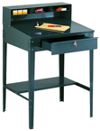 53 x 30 x 34 - Steel Top Shop Desk (1 Drawer) Gray - Exact Tooling