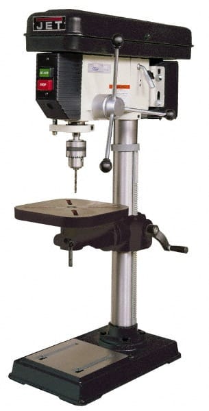 Jet - 15" Swing, Step Pulley Drill Press - 16 Speed, 3/4 hp, Single Phase - Exact Tooling