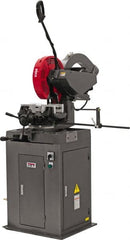 Jet - 2 Cutting Speeds, 14" Blade Diam, Cold Saw - 1,750 & 3,500 RPM Blade Speed, Floor Machine, 3 Phase, Compatible with Non-Ferrous Material - Exact Tooling