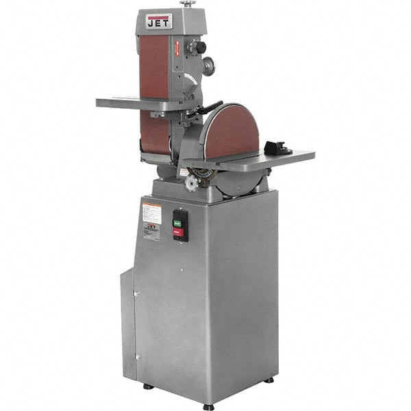 Jet - 48 Inch Long x 6 Inch Wide Belt, 12 Inch Diameter, Horizontal and Vertical Combination Sanding Machine - 2,850 Ft./min Belt Speed, 1-1/2 HP, Three Phase - Exact Tooling