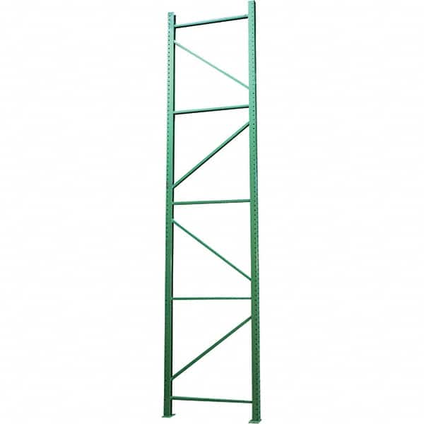 Vestil - 24,000 Lb Capacity Heavy-Duty Framing Upright Pallet Storage Rack - 42" Wide x 120" High x 42" Deep, Green - Exact Tooling