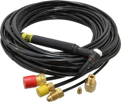 ESAB - 25 Ft. Long, 300 Amp Rating, Water Cooled TIG Welding Torch - Silicon Rubber - Exact Tooling