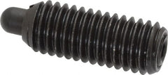Vlier - 1/2-13, 1-1/4" Thread Length, 1/4" Plunger Projection, Steel Threaded Spring Plunger - 0.247 - 1/4" Max Plunger Diam, 1-1/4" Plunger Length, 6.6 Lb Init End Force, 17.4 Lb Final End Force - Exact Tooling