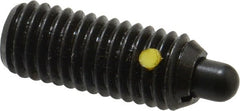 Vlier - 1/2-13, 1-1/4" Thread Length, 1/4" Plunger Projection, Steel Threaded Spring Plunger - 0.247 - 1/4" Max Plunger Diam, 1-1/4" Plunger Length, 6.6 Lb Init End Force, 17.4 Lb Final End Force - Exact Tooling