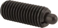 Vlier - 5/8-11, 1-1/2" Thread Length, 5/16" Plunger Projection, Steel Threaded Spring Plunger - 0.308 - 0.31" Max Plunger Diam, 1-1/2" Plunger Length, 10.5 Lb Init End Force, 25.5 Lb Final End Force - Exact Tooling