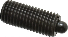 Vlier - 3/4-10, 1-3/4" Thread Length, 5/16" Plunger Projection, Steel Threaded Spring Plunger - 0.373 - 0.374" Max Plunger Diam, 1-3/4" Plunger Length, 6.7 Lb Init End Force, 37.3 Lb Final End Force - Exact Tooling