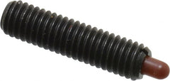 Vlier - 10-32, 3/4" Thread Length, 1/8" Plunger Projection, Steel Threaded Spring Plunger - 0.09 - 0.092" Max Plunger Diam, 3/4" Plunger Length, 1.3 Lb Init End Force, 2.7 Lb Final End Force - Exact Tooling
