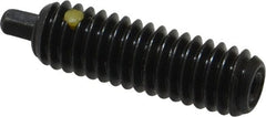 Vlier - 5/16-18, 1" Thread Length, 3/16" Plunger Projection, Steel Threaded Spring Plunger - 1/8 (Hex)" Max Plunger Diam, 1" Plunger Length, 3 Lb Init End Force, 15 Lb Final End Force, 1/8" Hex - Exact Tooling