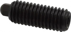 Vlier - 1/2-13, 1-1/4" Thread Length, 1/4" Plunger Projection, Steel Threaded Spring Plunger - 1/4 (Hex)" Max Plunger Diam, 1-1/4" Plunger Length, 6.6 Lb Init End Force, 17.4 Lb Final End Force, 1/4" Hex - Exact Tooling