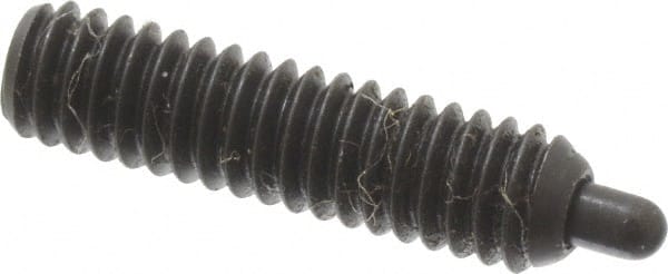 Vlier - 8-32, 5/8" Thread Length, 3/32" Plunger Projection, Steel Threaded Spring Plunger - 0.069 - 0.07" Max Plunger Diam, 5/8" Plunger Length, 2.7 Lb Init End Force, 7.3 Lb Final End Force, 0.063" Hex - Exact Tooling