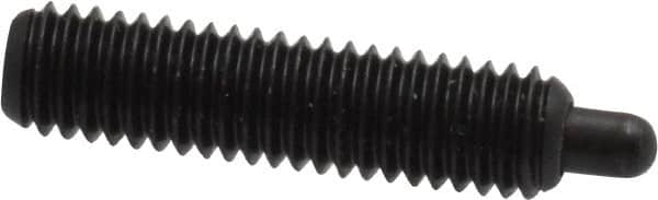Vlier - 10-32, 3/4" Thread Length, 1/8" Plunger Projection, Steel Threaded Spring Plunger - 0.091 - 0.092" Max Plunger Diam, 3/4" Plunger Length, 2.9 Lb Init End Force, 11.1 Lb Final End Force, 0.063" Hex - Exact Tooling