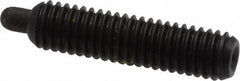 Vlier - 10-32, 3/4" Thread Length, 1/8" Plunger Projection, Steel Threaded Spring Plunger - 0.091 - 0.092" Max Plunger Diam, 3/4" Plunger Length, 2.9 Lb Init End Force, 11.1 Lb Final End Force, 0.063" Hex - Exact Tooling