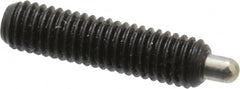 Vlier - 10-32, 3/4" Thread Length, 1/8" Plunger Projection, Steel Threaded Spring Plunger - 0.091 - 0.092" Max Plunger Diam, 3/4" Plunger Length, 1.3 Lb Init End Force, 2.7 Lb Final End Force, 0.063" Hex - Exact Tooling