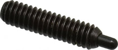 Vlier - 1/4-20, 1" Thread Length, 3/16" Plunger Projection, Steel Threaded Spring Plunger - 0.117 - 0.118" Max Plunger Diam, 1" Plunger Length, 3 Lb Init End Force, 13 Lb Final End Force, 0.079" Hex - Exact Tooling