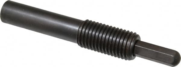 Vlier - 1-8, 2" Thread Length, 1-1/2" Plunger Projection, Steel Threaded Spring Plunger - 0.5000 (Hex)" Max Plunger Diam, Long, 7" Plunger Length, 16 Lb Init End Force, 68 Lb Final End Force, 0.5" Hex - Exact Tooling