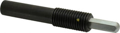 Vlier - 1-8, 2" Thread Length, 1-1/2" Plunger Projection, Steel Threaded Spring Plunger - 0.5000 (Hex)" Max Plunger Diam, Long, 7" Plunger Length, 4 Lb Init End Force, 31 Lb Final End Force, 0.5" Hex - Exact Tooling