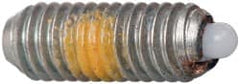 Vlier - 8-36, 7/16" Thread Length, 0.052" Plunger Projection, Steel Threaded Spring Plunger - 0.07" Max Plunger Diam, 0.437" Plunger Length, 0.5 Lb Init End Force, 1.5 Lb Final End Force - Exact Tooling