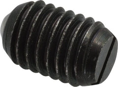 Vlier - 1/2-13, 0.281" Ball Diam, 0.75" Body Length, 0.072" Max Ball Reach, Threaded Ball Plunger - Steel Body, Steel Ball, 6 Lb Initial End Force, 12 Lb Final End Force, Locking Element - Exact Tooling