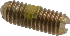 Vlier - 10-32, 0.094" Ball Diam, 0.513" Body Length, 0.025" Max Ball Reach, Threaded Ball Plunger - Steel Body, Steel Ball, 2 Lb Initial End Force, 5 Lb Final End Force, Locking Element - Exact Tooling