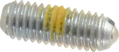 Vlier - 10-32, 0.094" Ball Diam, 0.513" Body Length, 0.025" Max Ball Reach, Threaded Ball Plunger - Steel Body, Steel Ball, 0.5 Lb Initial End Force, 1.5 Lb Final End Force, Locking Element - Exact Tooling